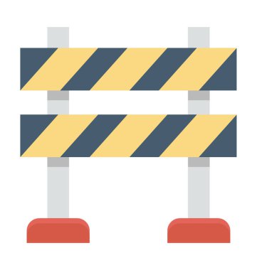  bariyer vektör simgesi 