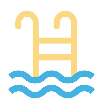  yüzme havuzu vektör simgesi