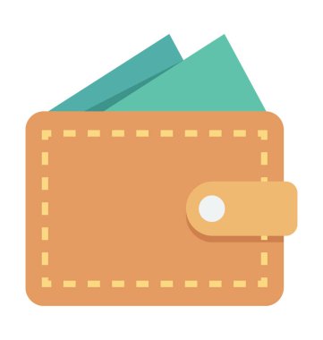  m-cüzdan vektör simgesi