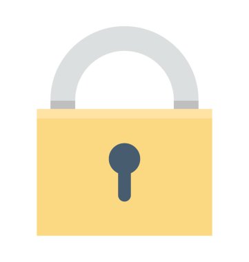  asma kilit vektör simgesi