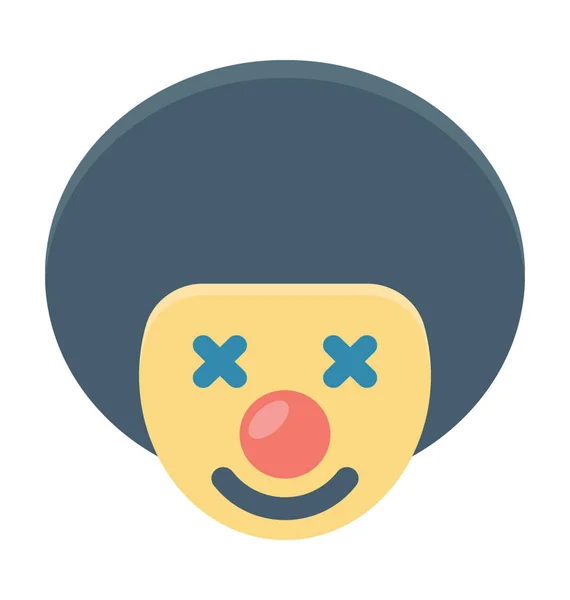 Joker Face Vector Icono — Vector de stock