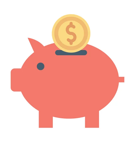 Piggy Bank icono de vector — Archivo Imágenes Vectoriales