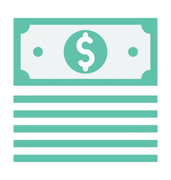 Ícone de vetor de dinheiro de papel — Vetor de Stock
