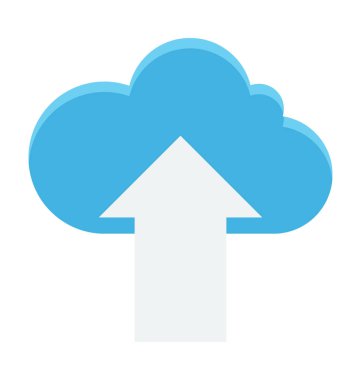 bulut gönderme vektör simgesi