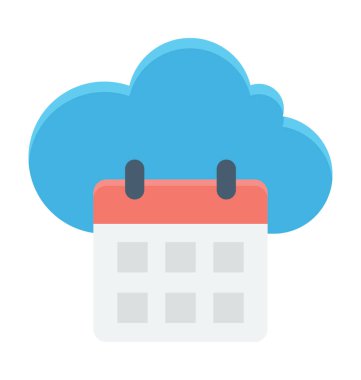 Takvim renkli vektör simgesi