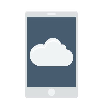 Mobil bulut vektör simgesi