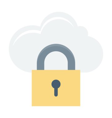bulut güvenlik vektör simgesi