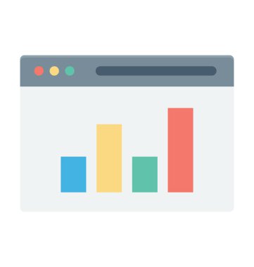 çubuk grafik vektör simgesi