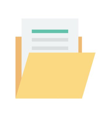 klasör renkli vektör simgesi