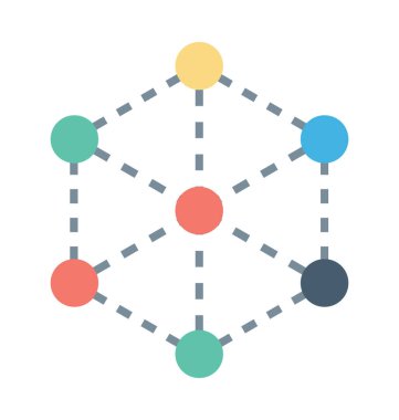 Ağ renkli vektör simgesi