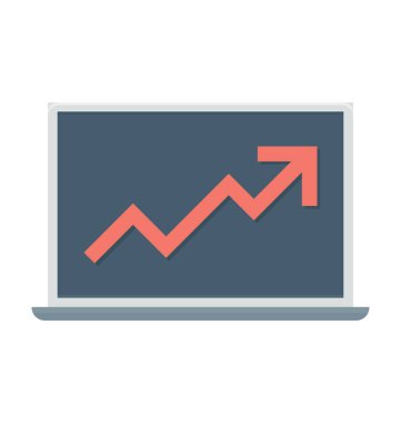 Çizgi grafik vektör simgesi