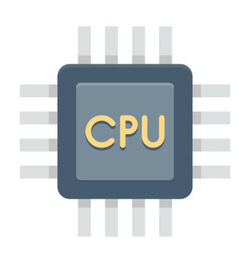 İşlemci çip vektör simgesi