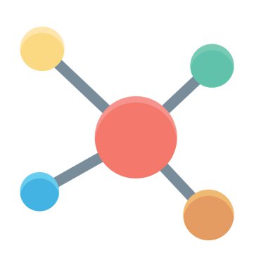 Renkli vektör simge paylaşmak