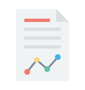 finansal rapor vektör simgesi