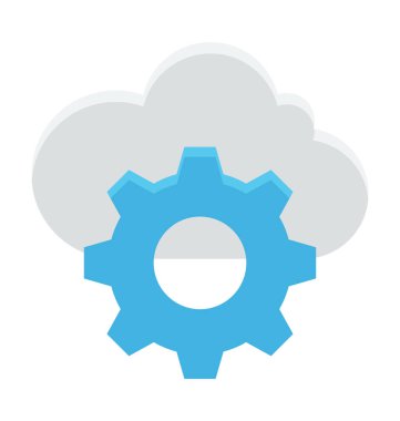 Bulut ayarları vektör simgesi