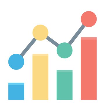 Grafik renkli vektör simgesi