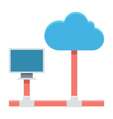 Veri bulut vektör simgesi