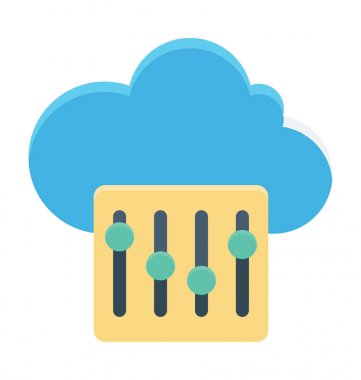 Bulut ayarları vektör simgesi