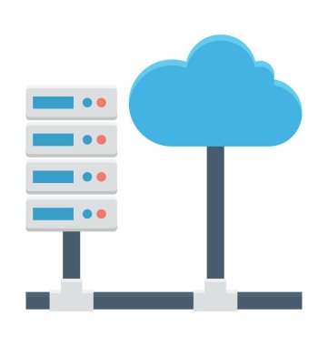 Veri bulut vektör simgesi