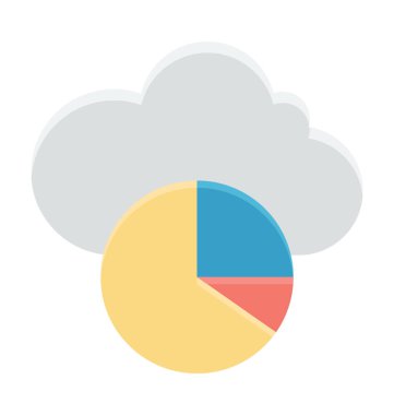 Bulut grafik vektör simgesi