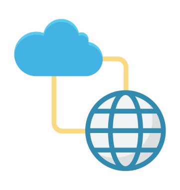 Bulut klasör vektör simgesi