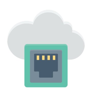 Bulut hosting vektör simgesi