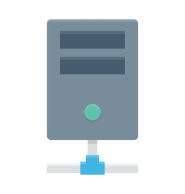 Anabilgisayar renkli vektör simgesi