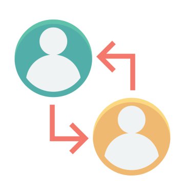 İşbirliği renkli vektör simgesi