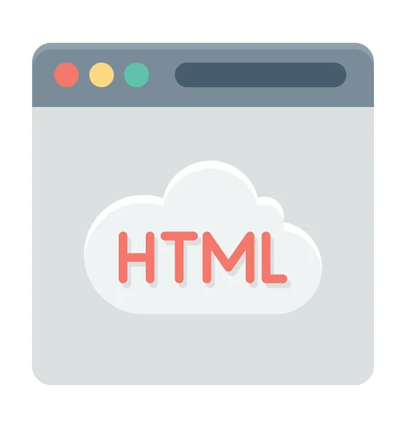 Html Farbiges Vektorsymbol — Stockvektor