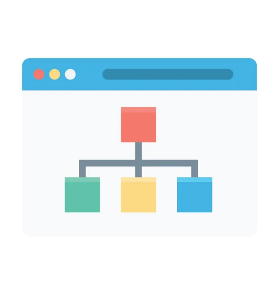 Ієрархія Кольорова Векторна Піктограма — стоковий вектор