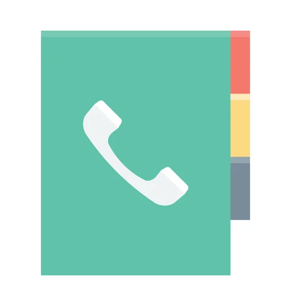 Phone Book Vector Icon — Stock Vector