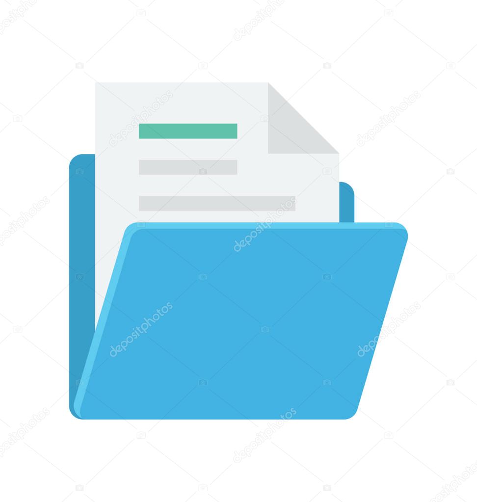 Folder Colored Vector Icon