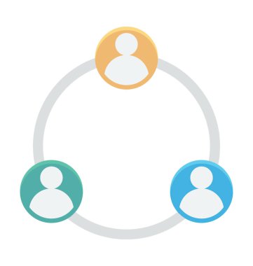 İşbirliği renkli vektör simgesi