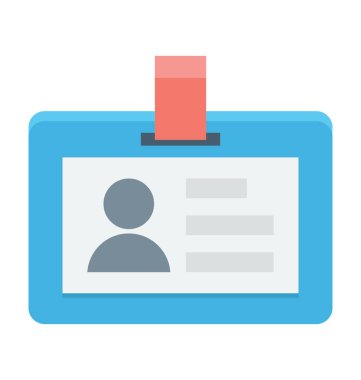 kimlik kartı vektör simgesi