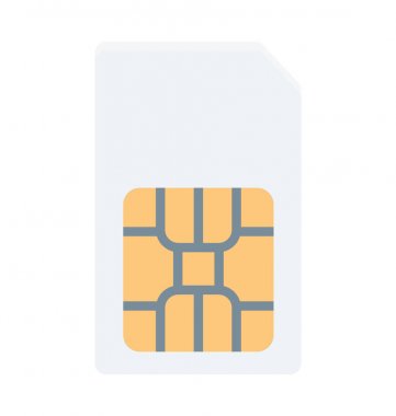 SIM kartı vektör simgesi