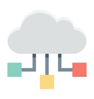 Bulut hiyerarşi vektör simgesi