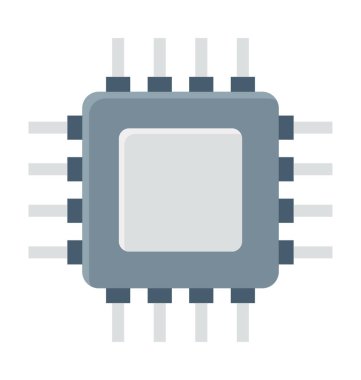 İşlemci çip vektör simgesi