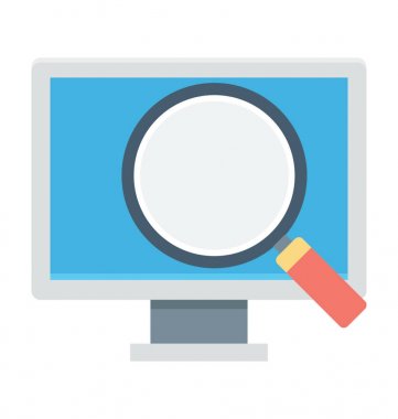 Bilgisayar arama vektörü simgesi