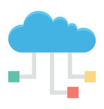 Bulut hiyerarşi vektör simgesi