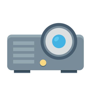 Projektör renkli vektör simgesi