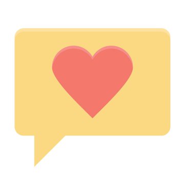 Aşk sohbet vektör simgesi