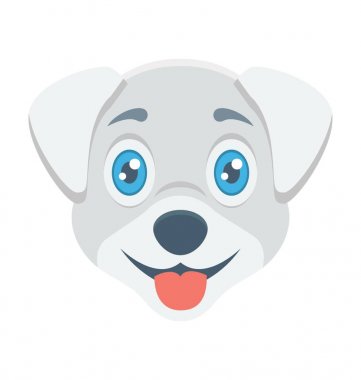  Köpek renkli vektör simgesi