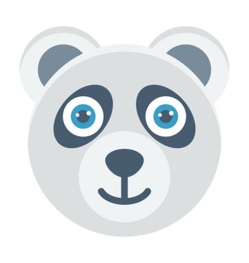  Panda renkli vektör simgesi