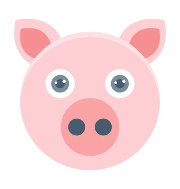  Domuz renkli vektör simgesi