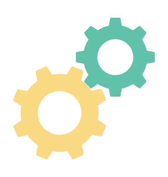 Cog Colored Vector Icon — Stock Vector