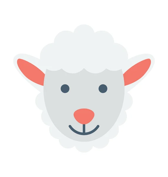 Ícone de vetor colorido de ovelha —  Vetores de Stock