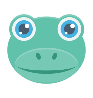  Kurbağa renkli vektör simgesi