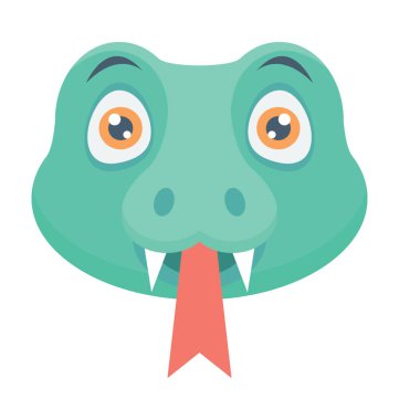  Yılan renkli vektör simgesi