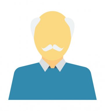  Yaşlı adam vektör simgesi