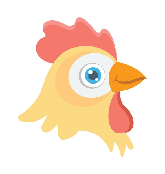 Vector de color gallo icono — Vector de stock